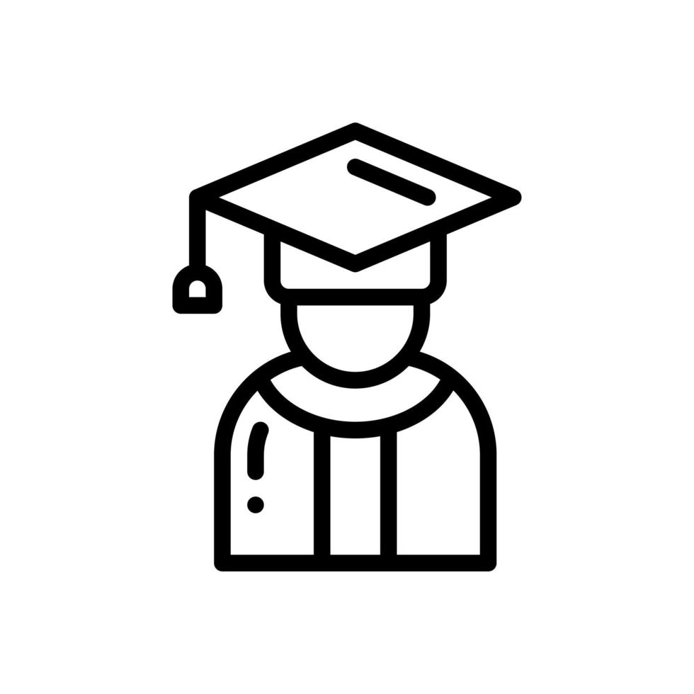graduation line style icon. vector illustration for graphic design, website, app