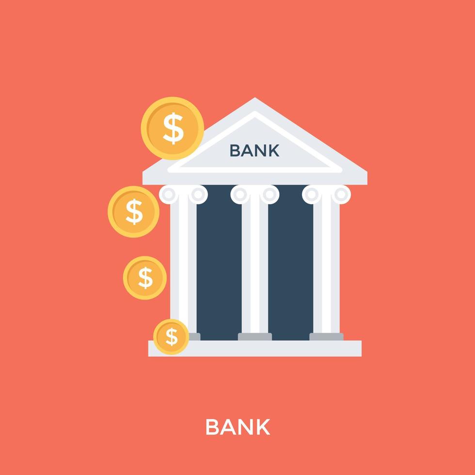 Trendy Bank Concepts vector