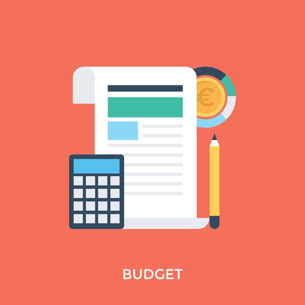 Trendy Budget Concepts vector