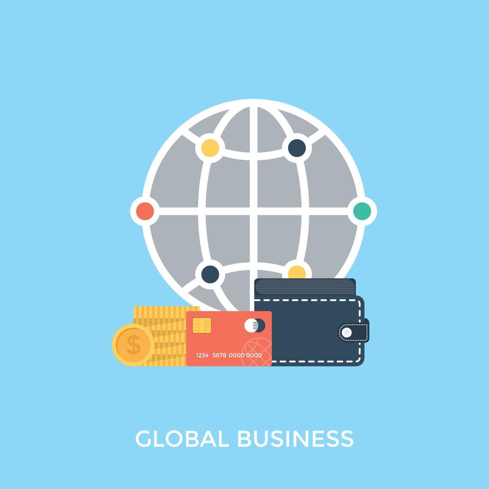 conceptos de negocios globales vector