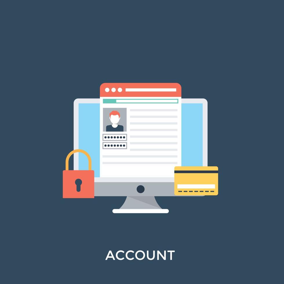 Online Bank Account vector