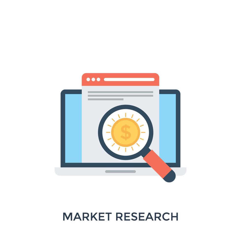 Market Research Concepts vector