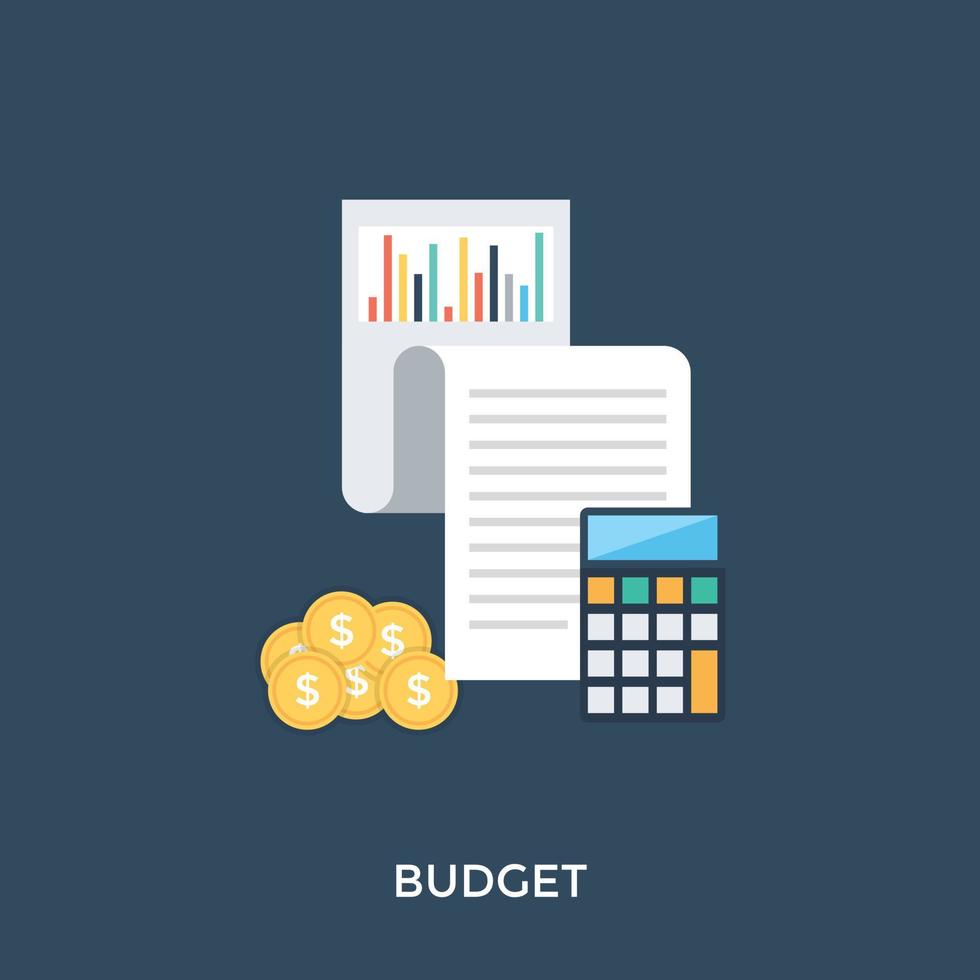 Trendy Budget Concepts vector