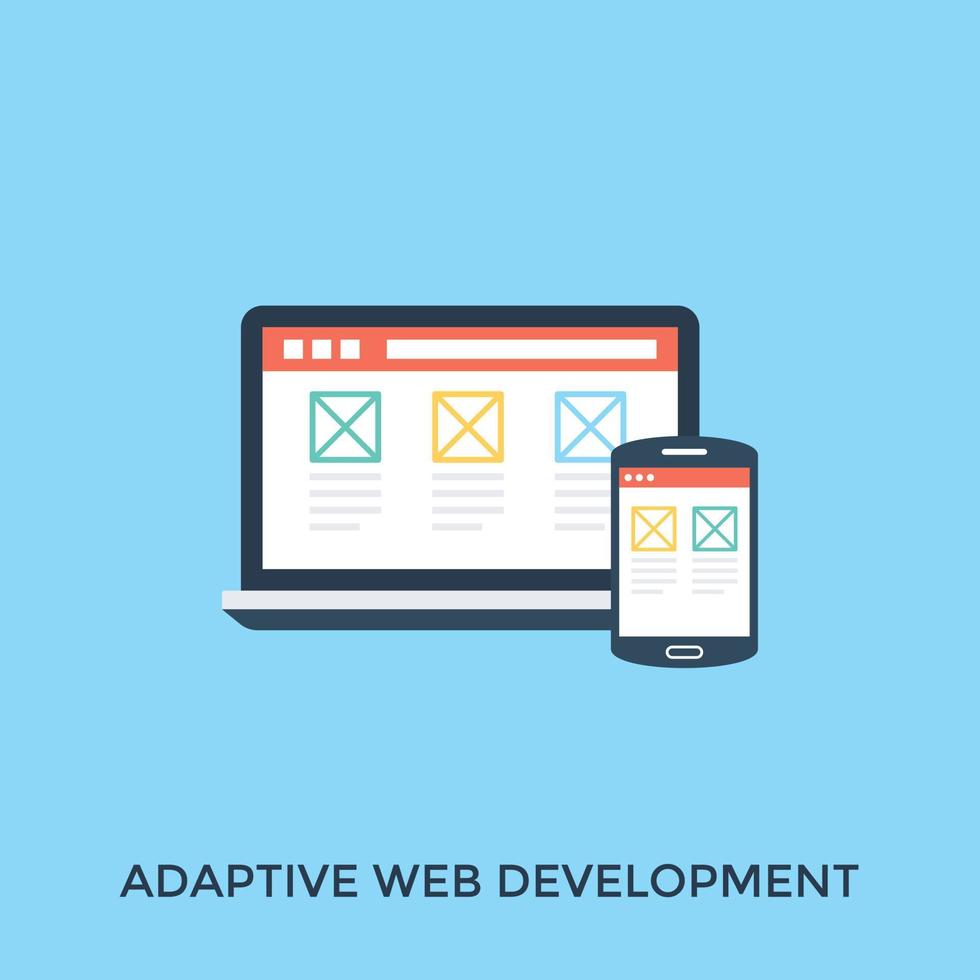 desarrollo web adaptativo vector