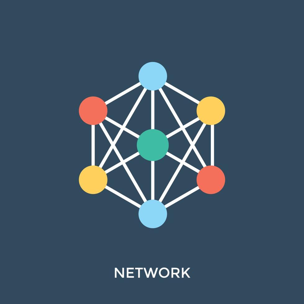 Trendy Network Concepts vector