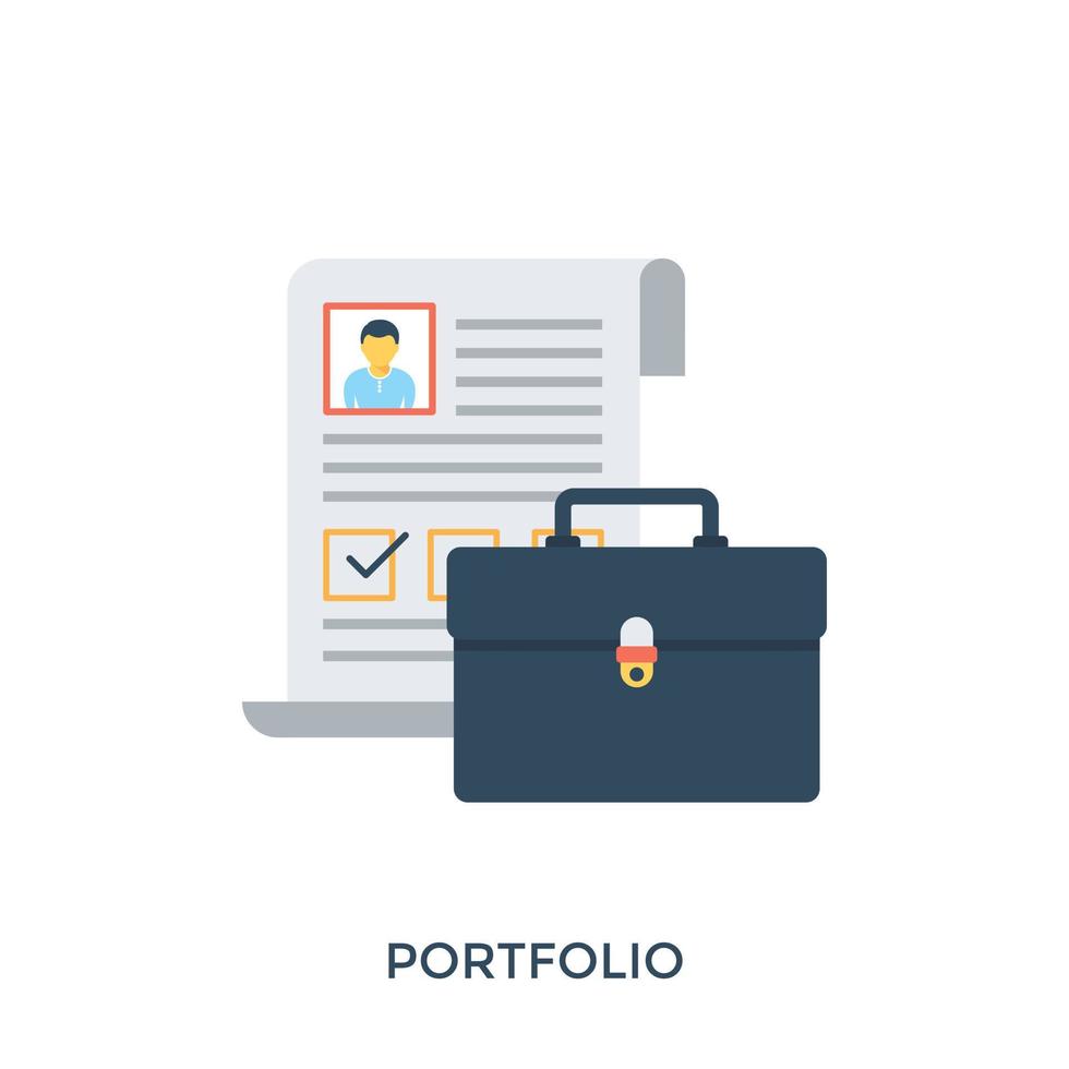 Trendy Portfolio Concepts vector