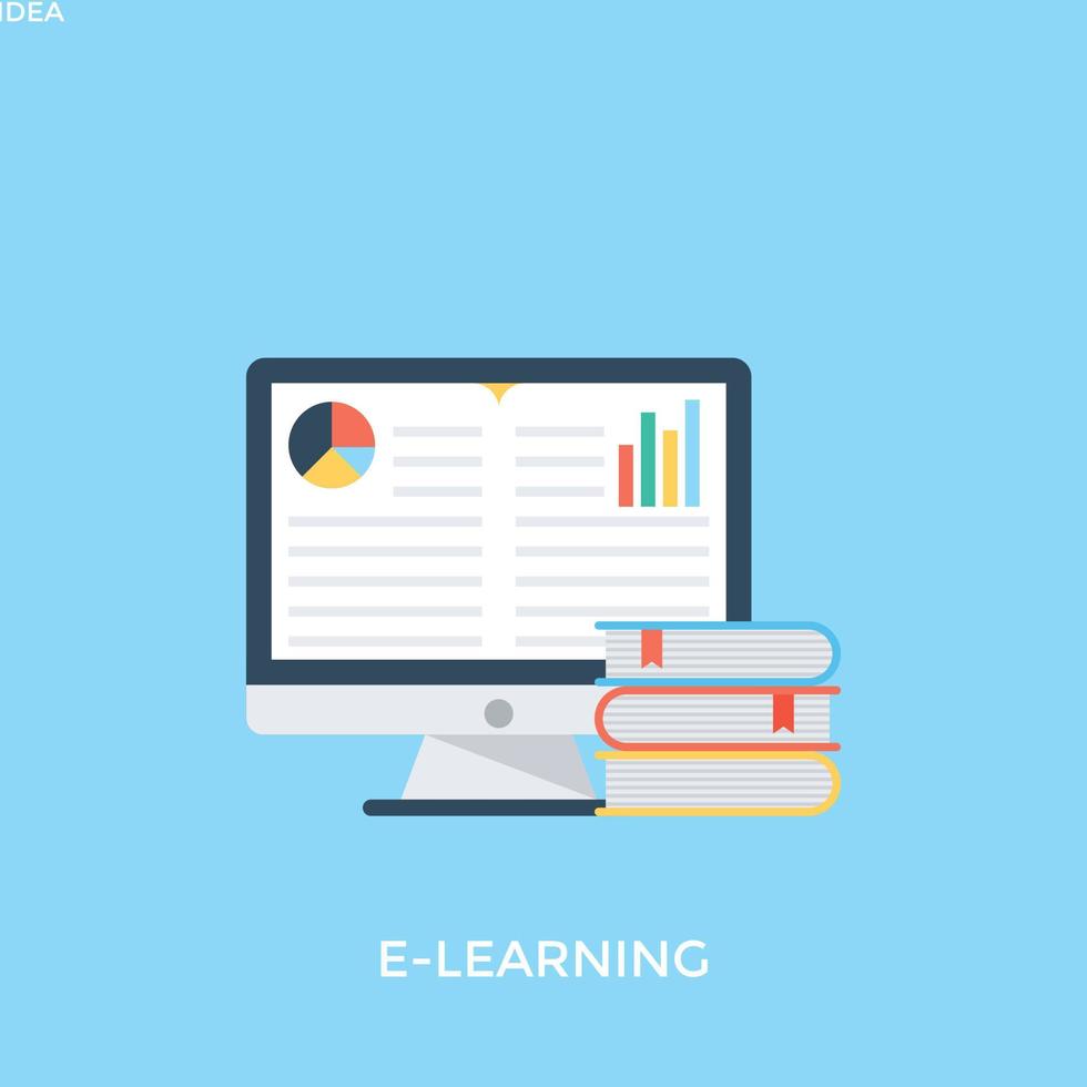 E Learning Concepts vector