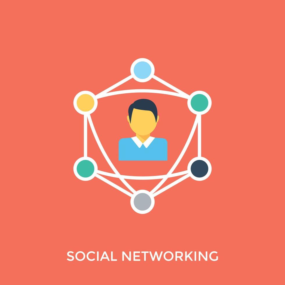 conceptos de redes sociales vector