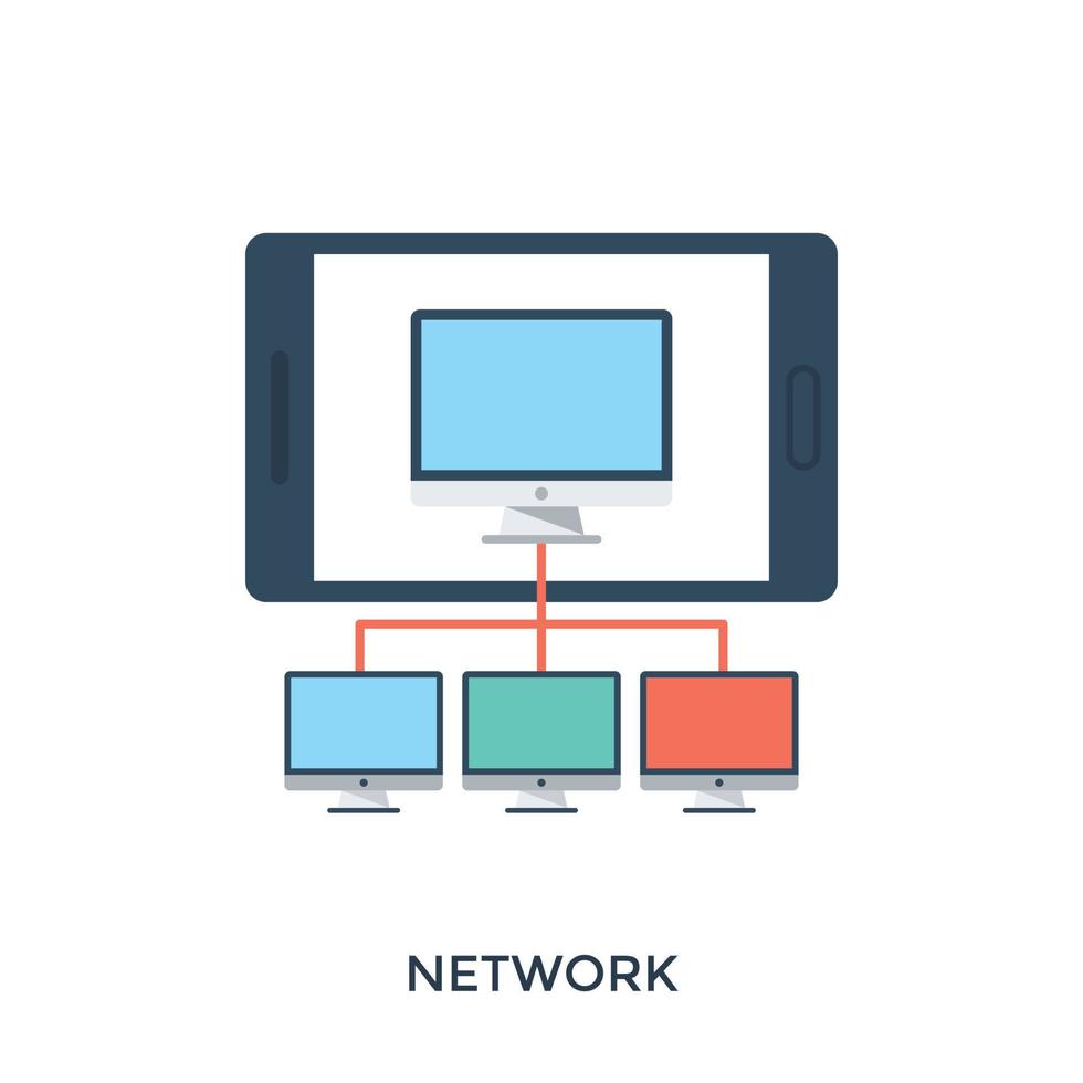 Computer  Network Concepts vector