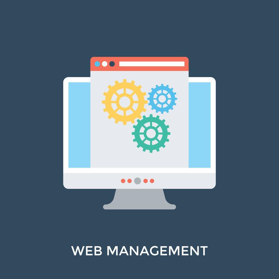 Web Management Concepts vector