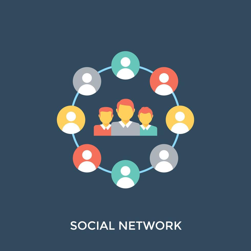 Social Network Concepts vector