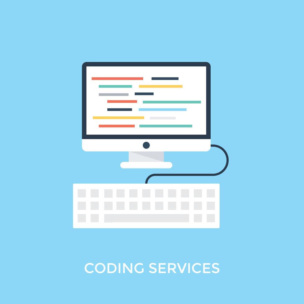 Coding Service Concepts vector