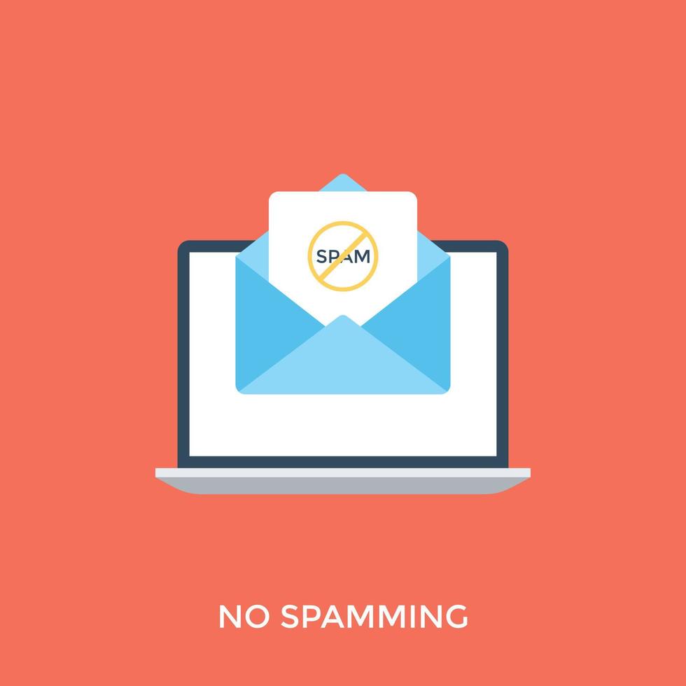 No Spamming Concepts vector