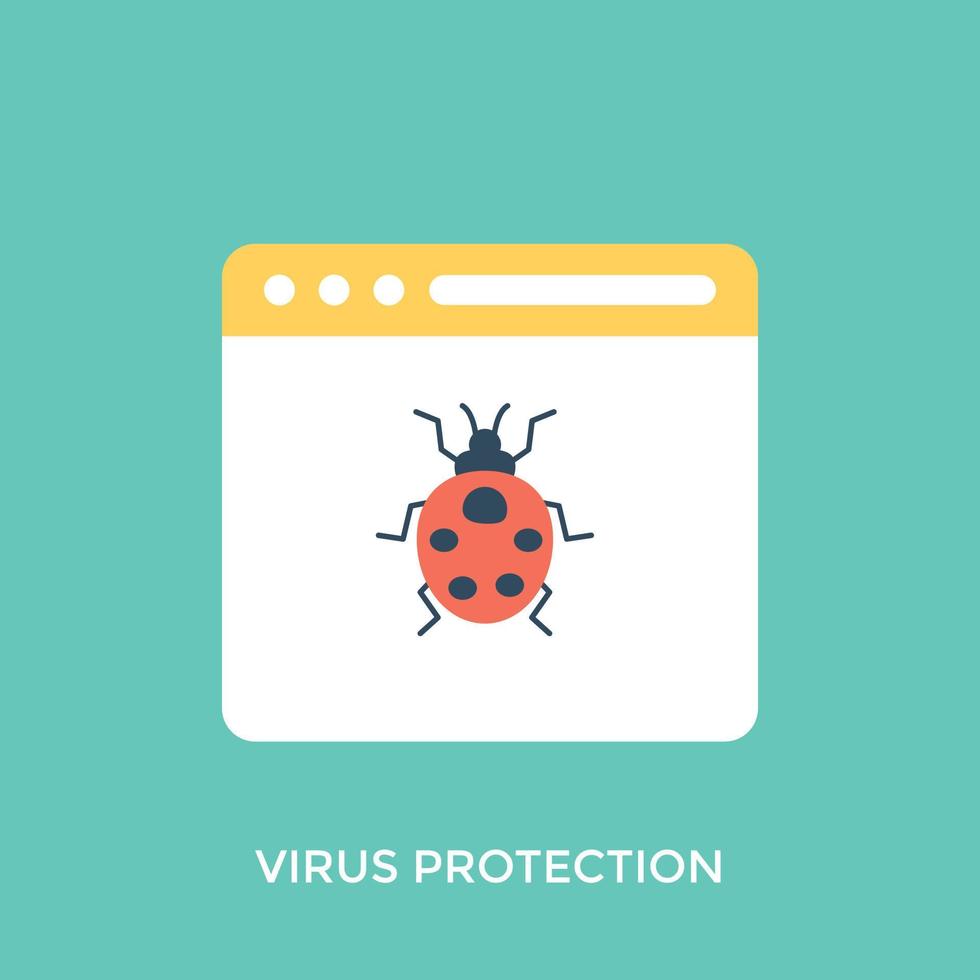 conceptos de protección antivirus vector