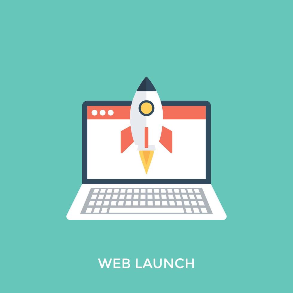 Web Launch Concepts vector