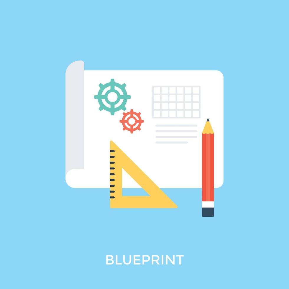 Trendy Blueprint Concepts vector
