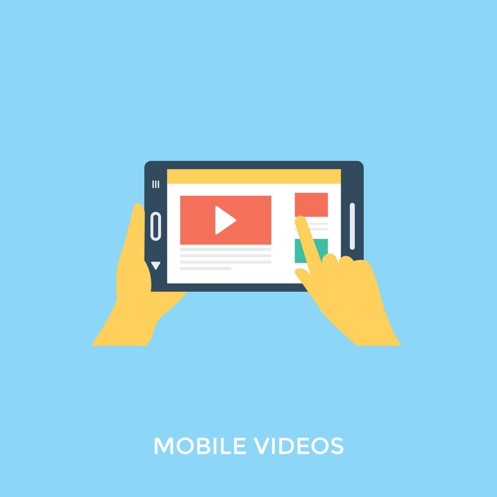 Mobile Videos Concepts vector