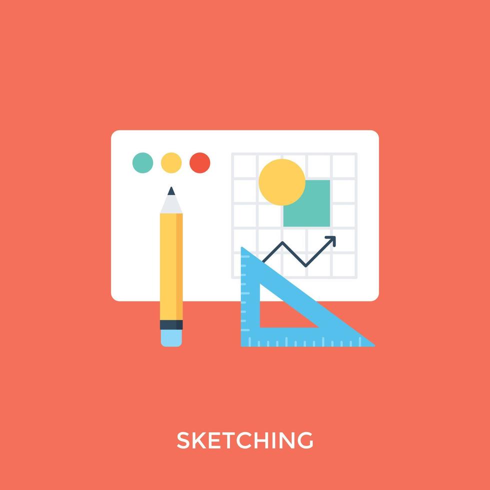 Trendy Sketching Concepts vector