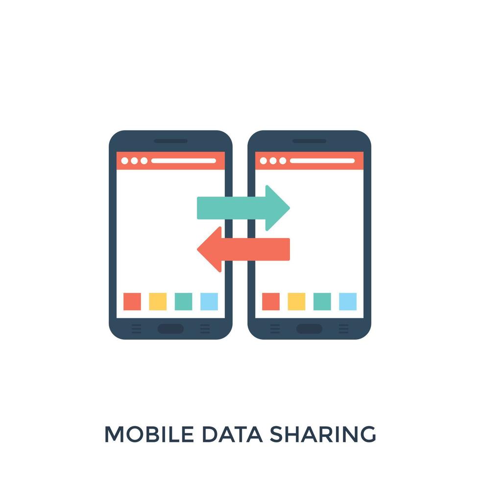 Mobile Data Sharing vector