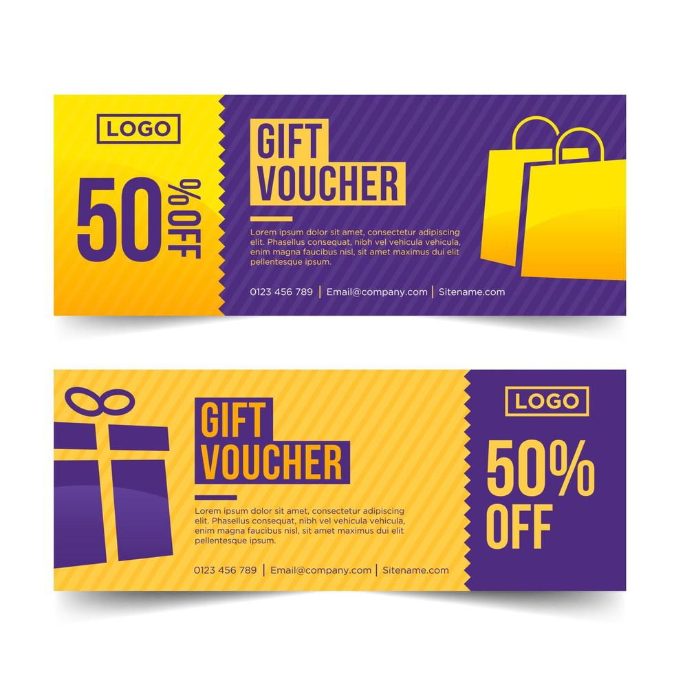 Gift Voucher Design Template vector