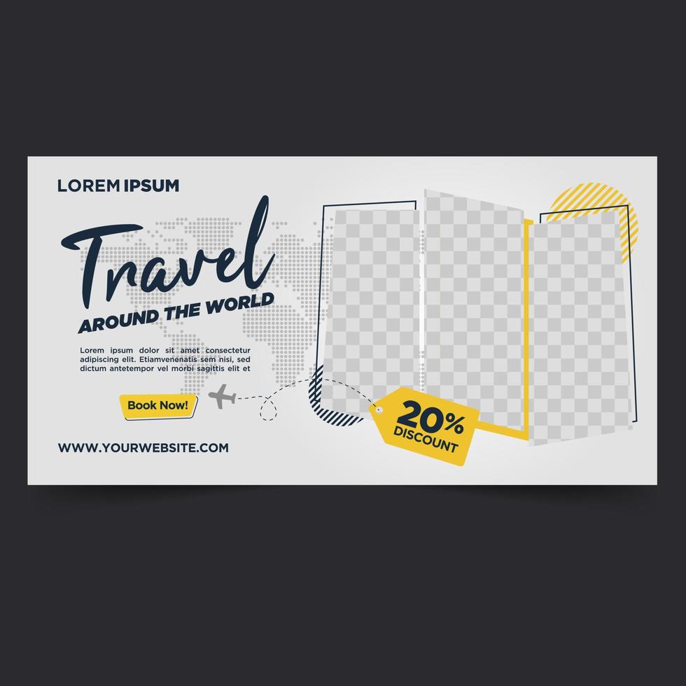 Travel and Tours banner template vector