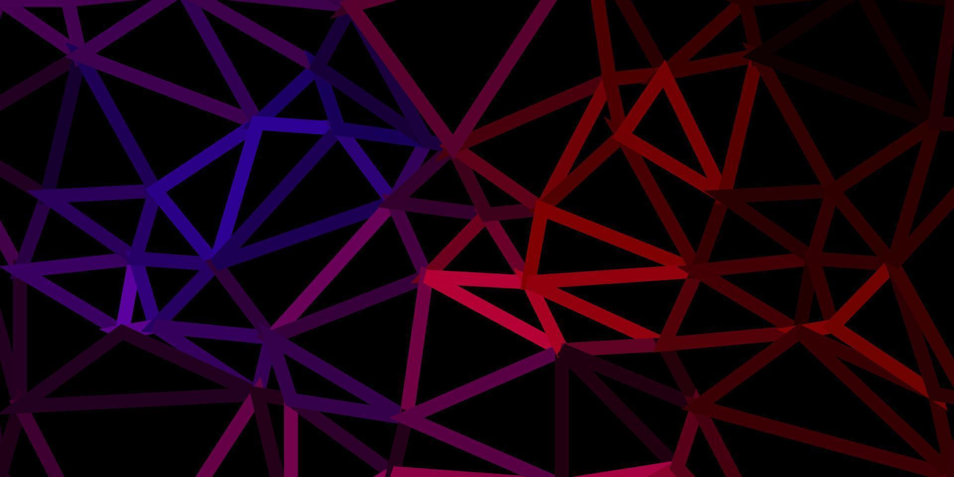 Dark pink, yellow vector abstract triangle template.