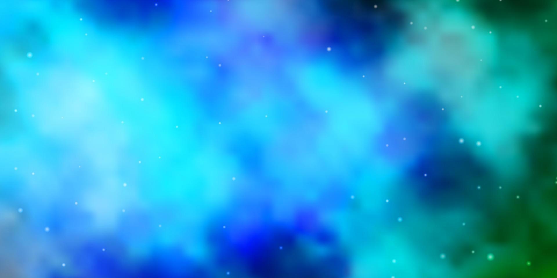 Light Blue, Green vector texture with beautiful stars.