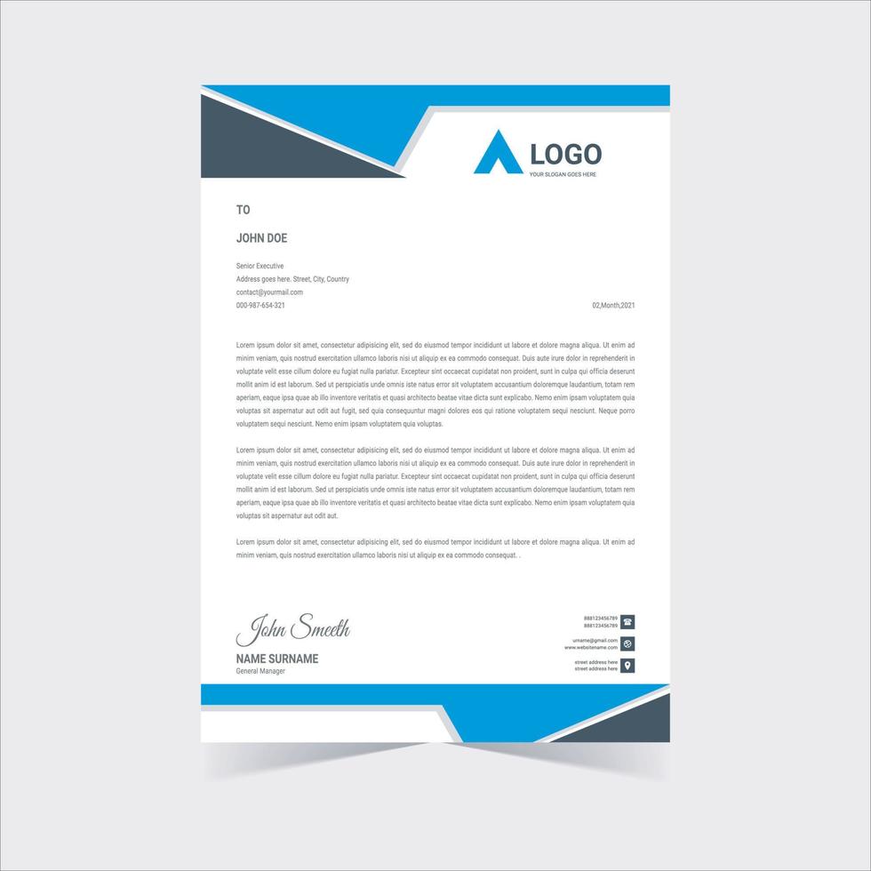 Corporate Letterhead  Design vector