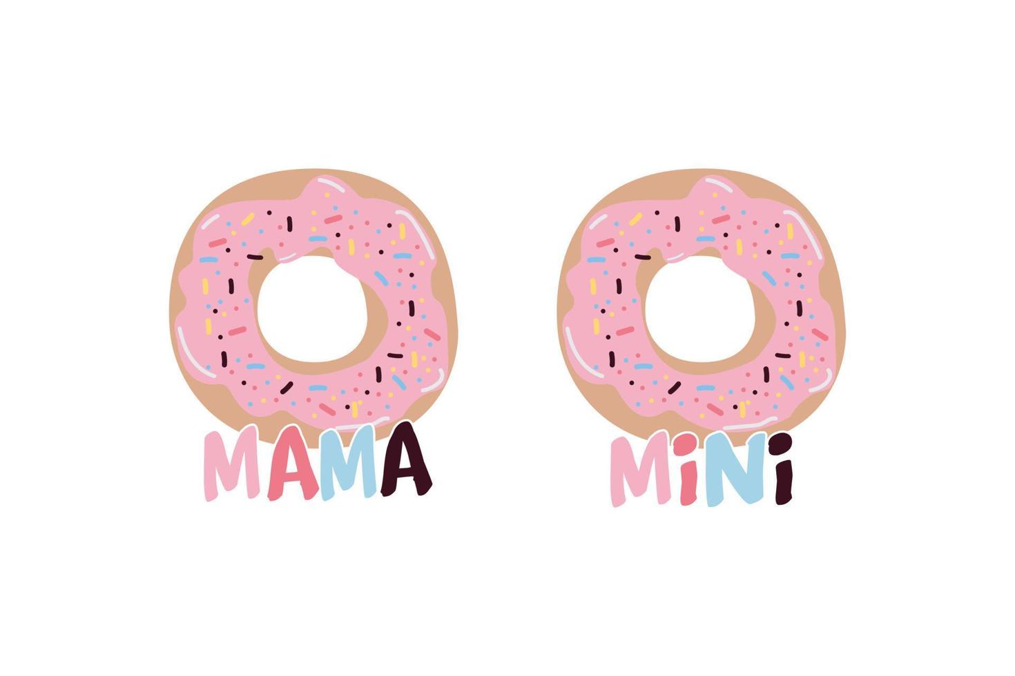 mama mini donuts tshirt design  vector. vector