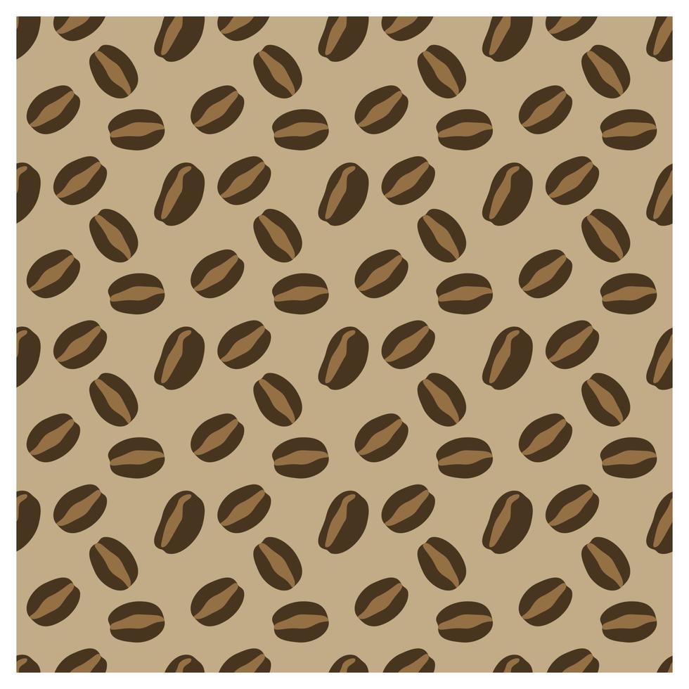 Vector coffee seamless pattern on light background for packing, printing, wallpaper.