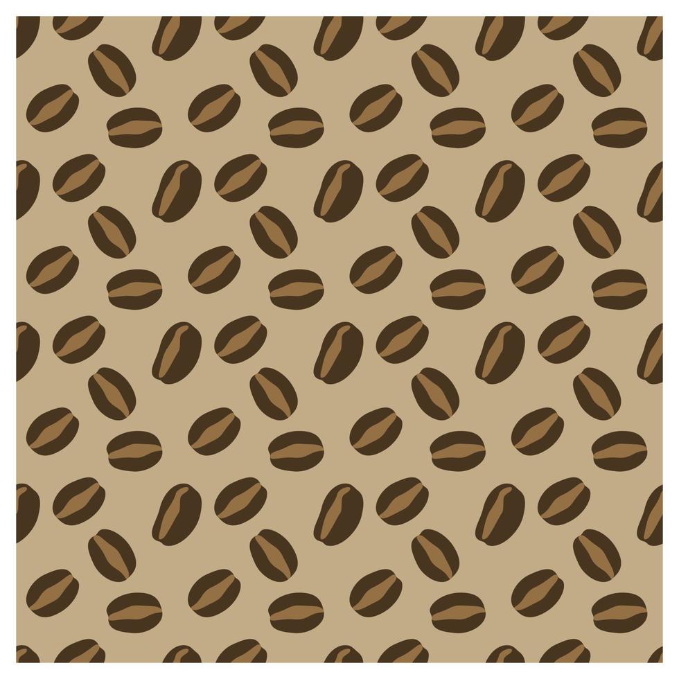 Vector coffee seamless pattern on light background for packing, printing, wallpaper.