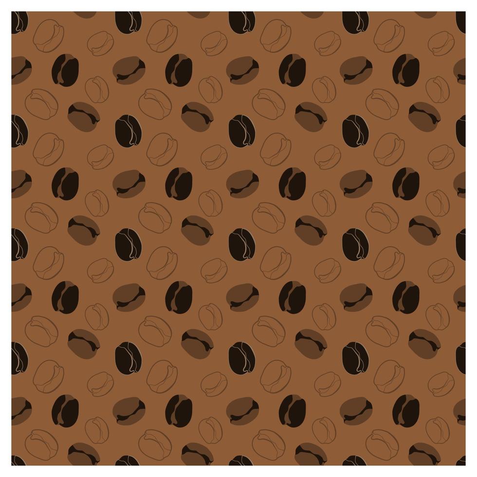 Coffee seamless pattern with line art style for packing, wallpaper, company. vector