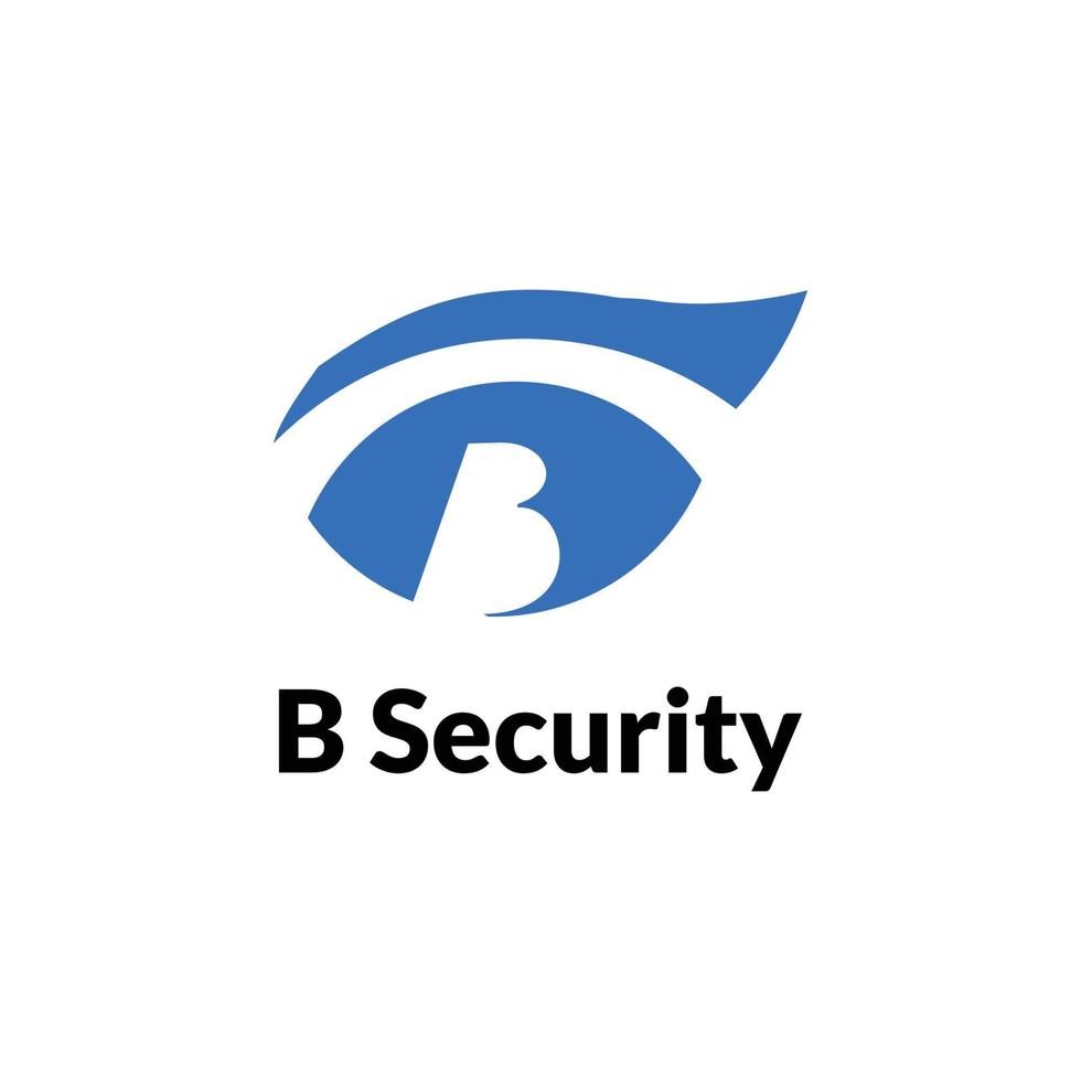 B Security Logo Design vector