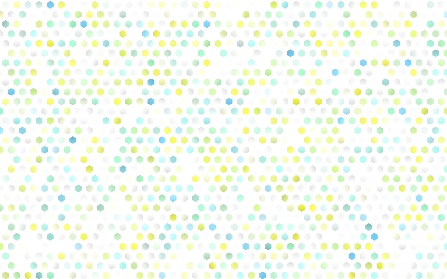 Light Green, Yellow vector layout with hexagonal shapes.