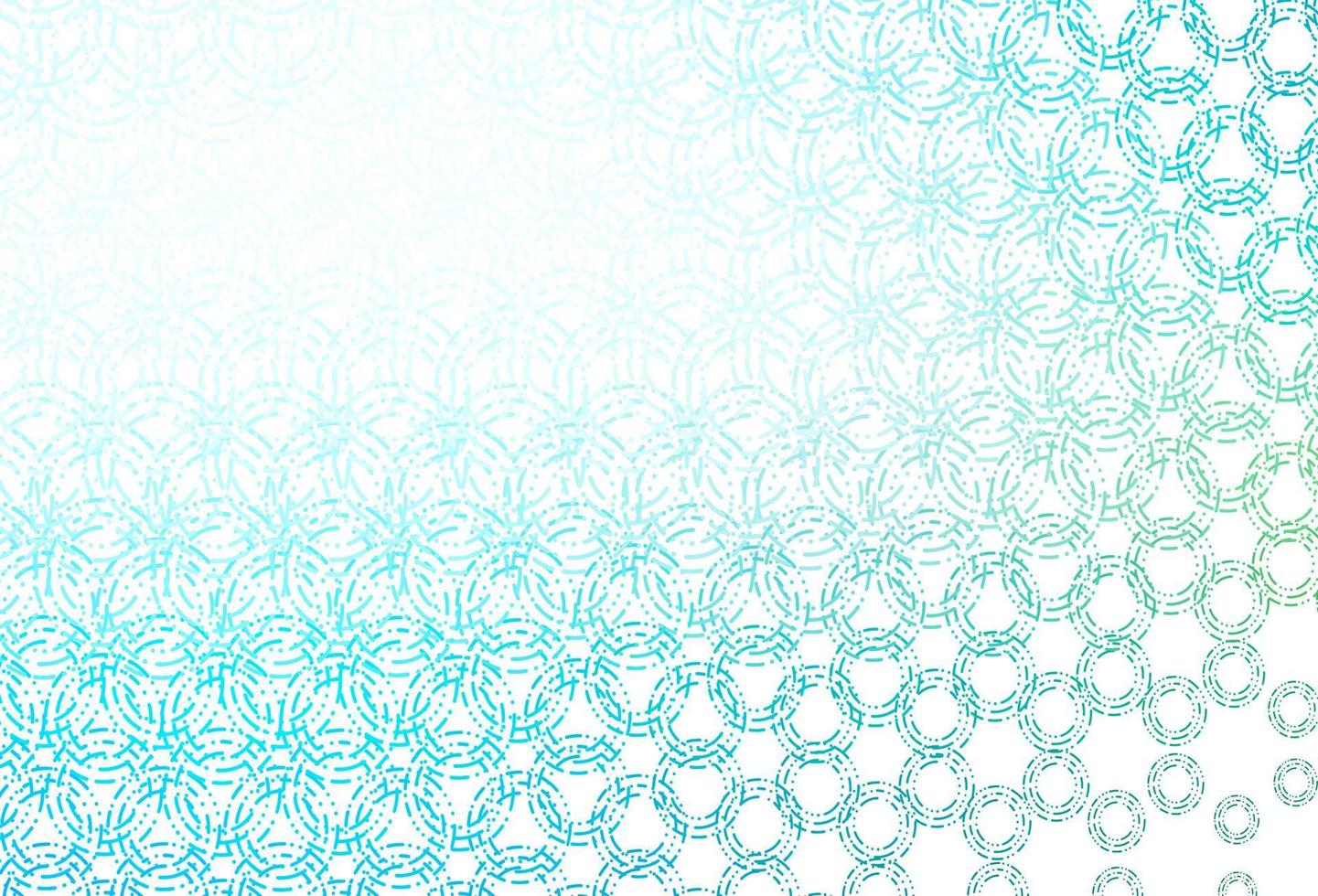 Light blue, green vector pattern with spheres.
