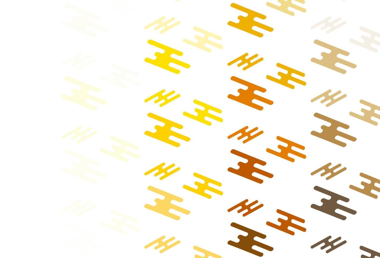 Light Yellow, Orange vector template with repeated sticks.