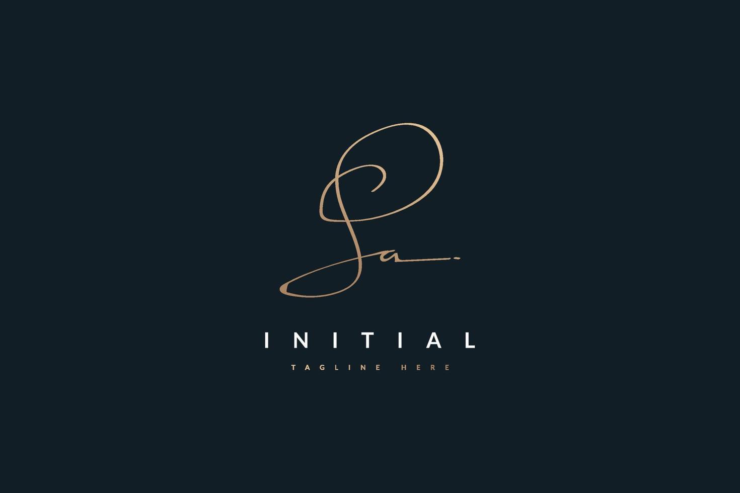 Elegant Initial S and A Logo Design with Minimal Handwriting Style. SA Signature Logo or Symbol for Business Identity vector