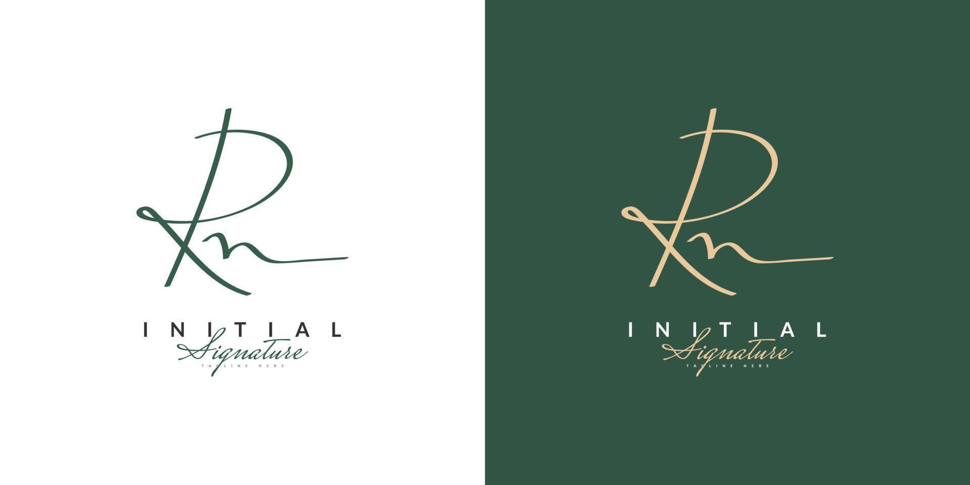 RN Initial Logo Design with Elegant Handwriting Style. RN Signature Logo or Symbol for Wedding, Fashion, Jewelry, Boutique, Botanical, Floral and Business Identity vector