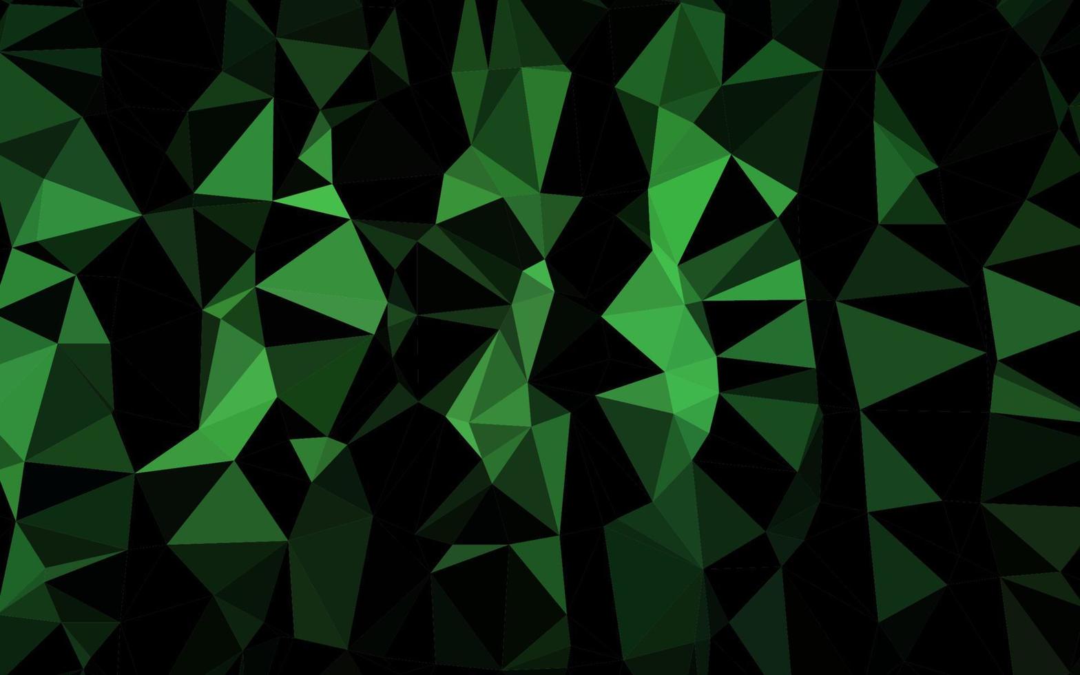 Dark Green vector polygonal pattern.