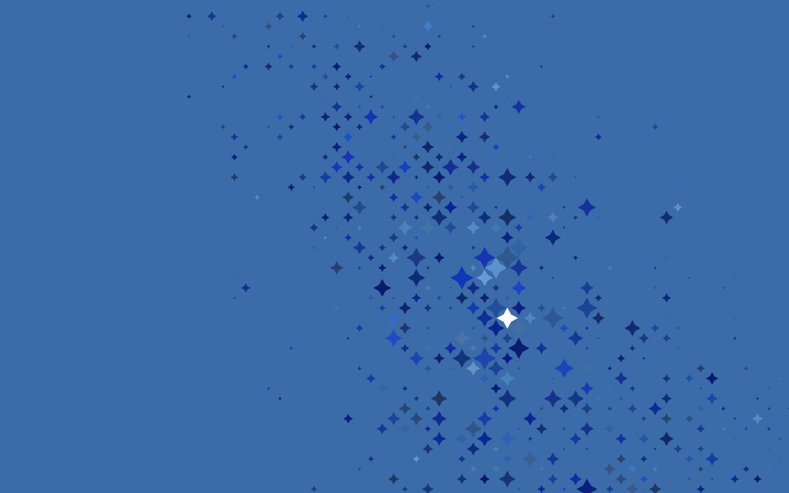 Light BLUE vector pattern with christmas stars.