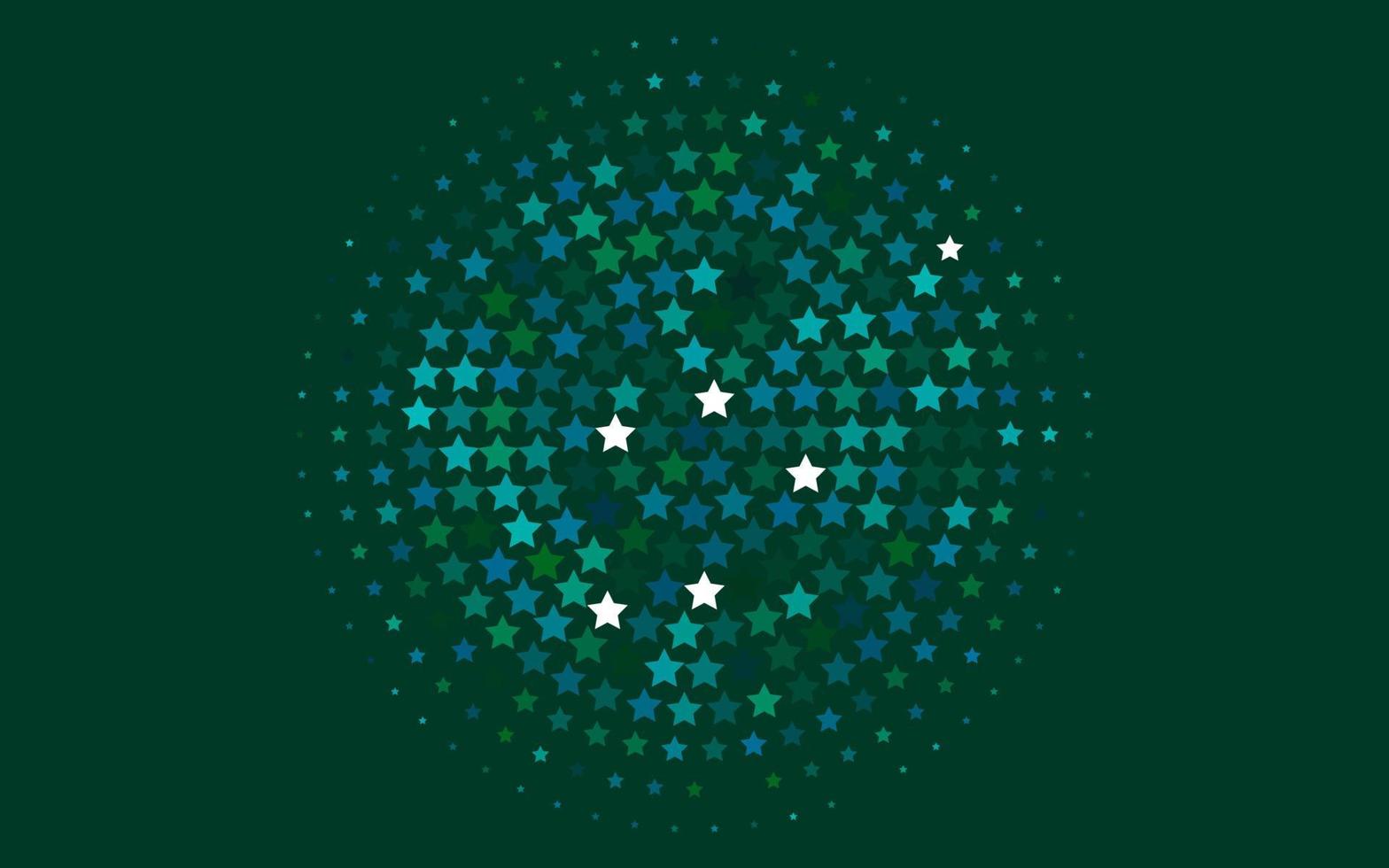 Light Blue, Green vector layout with bright stars.