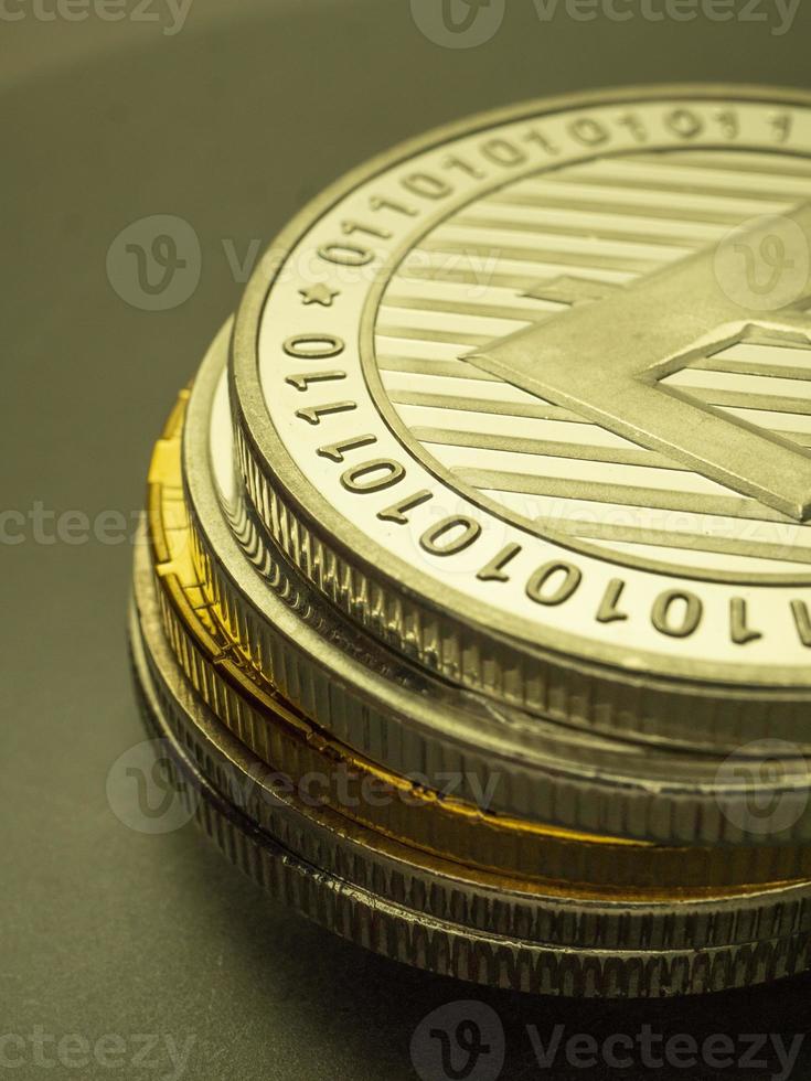 Litecoin digital cryptocurrency coin photo