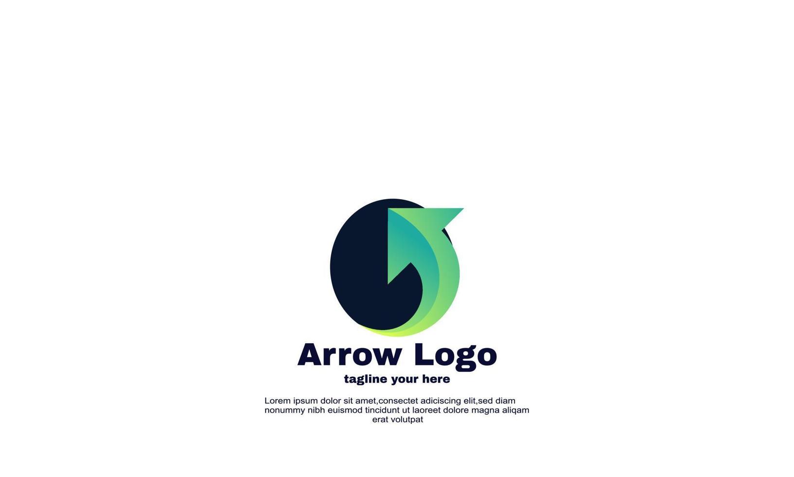 illustration stock creative arrow circle concept logo design vector