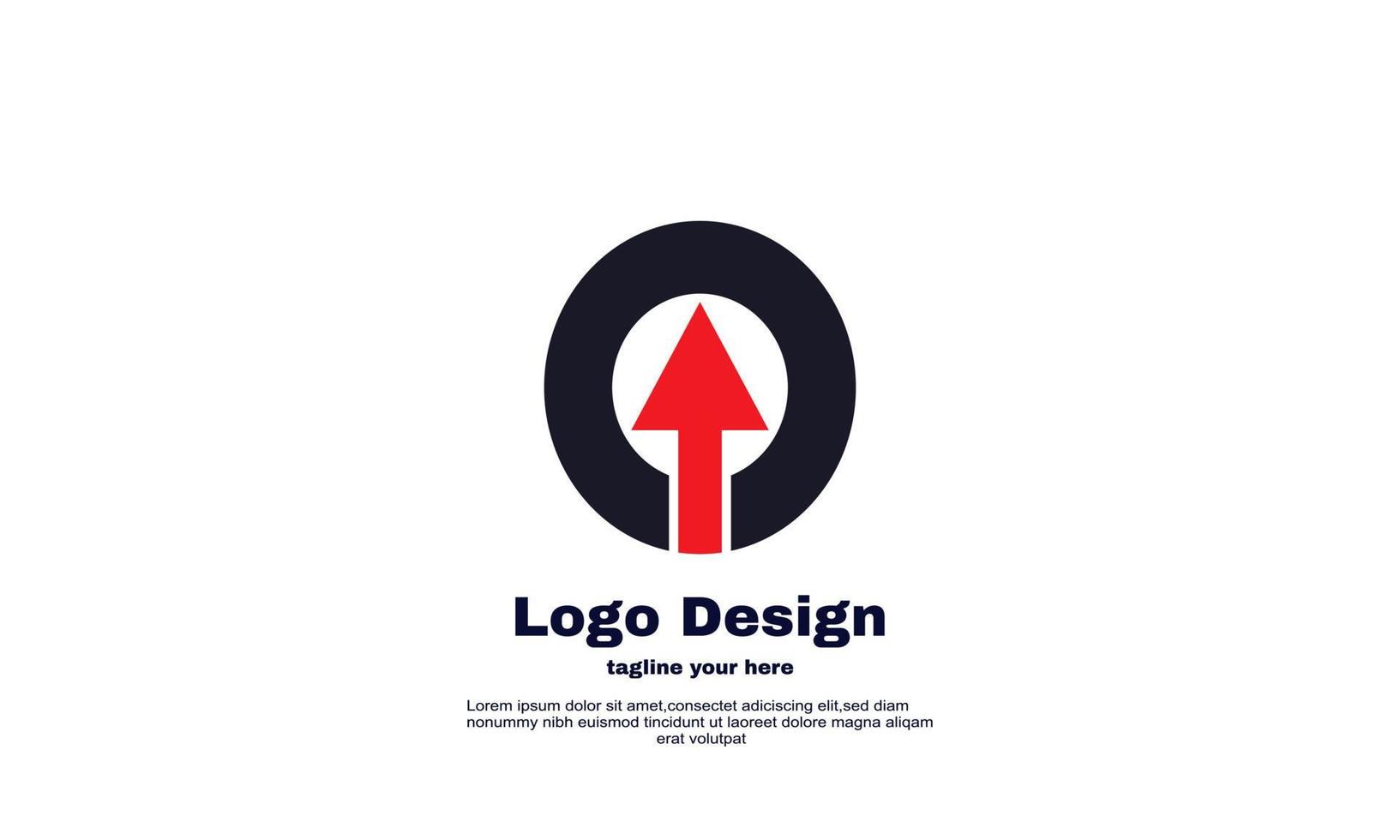 abstract business circle arrow logo design vector