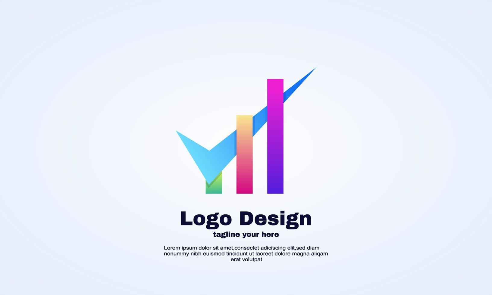 Vector de finanzas de marca y cheque plantilla de diseño de logotipo colorido