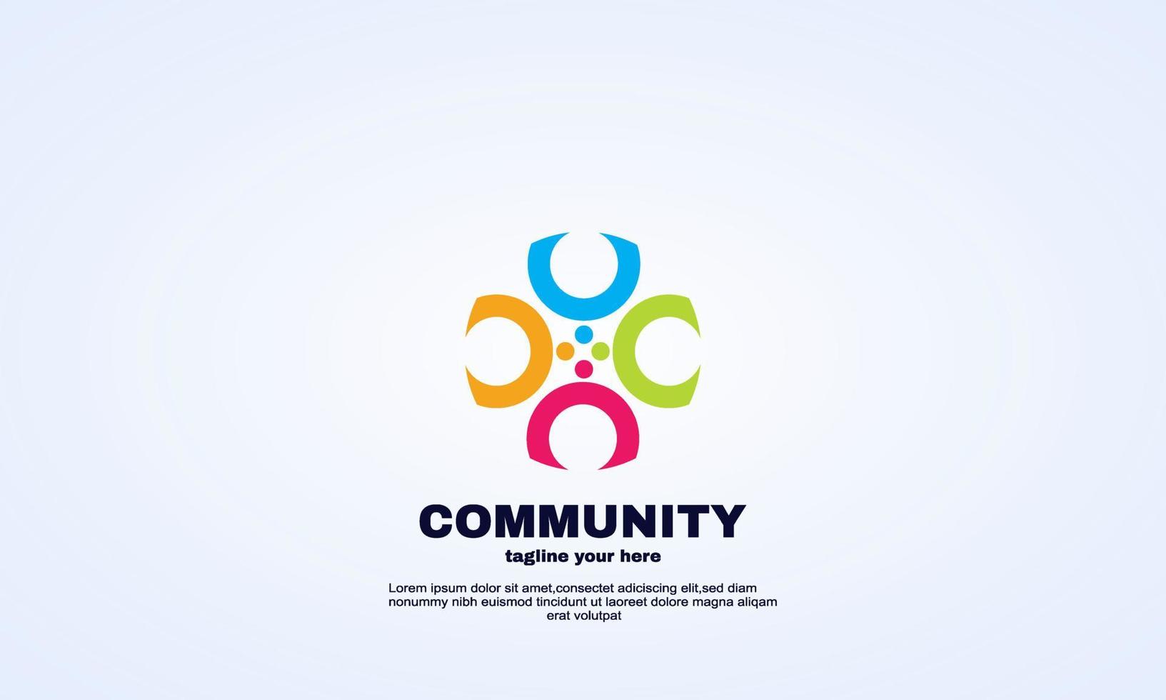 stock illustration community logo design template vector