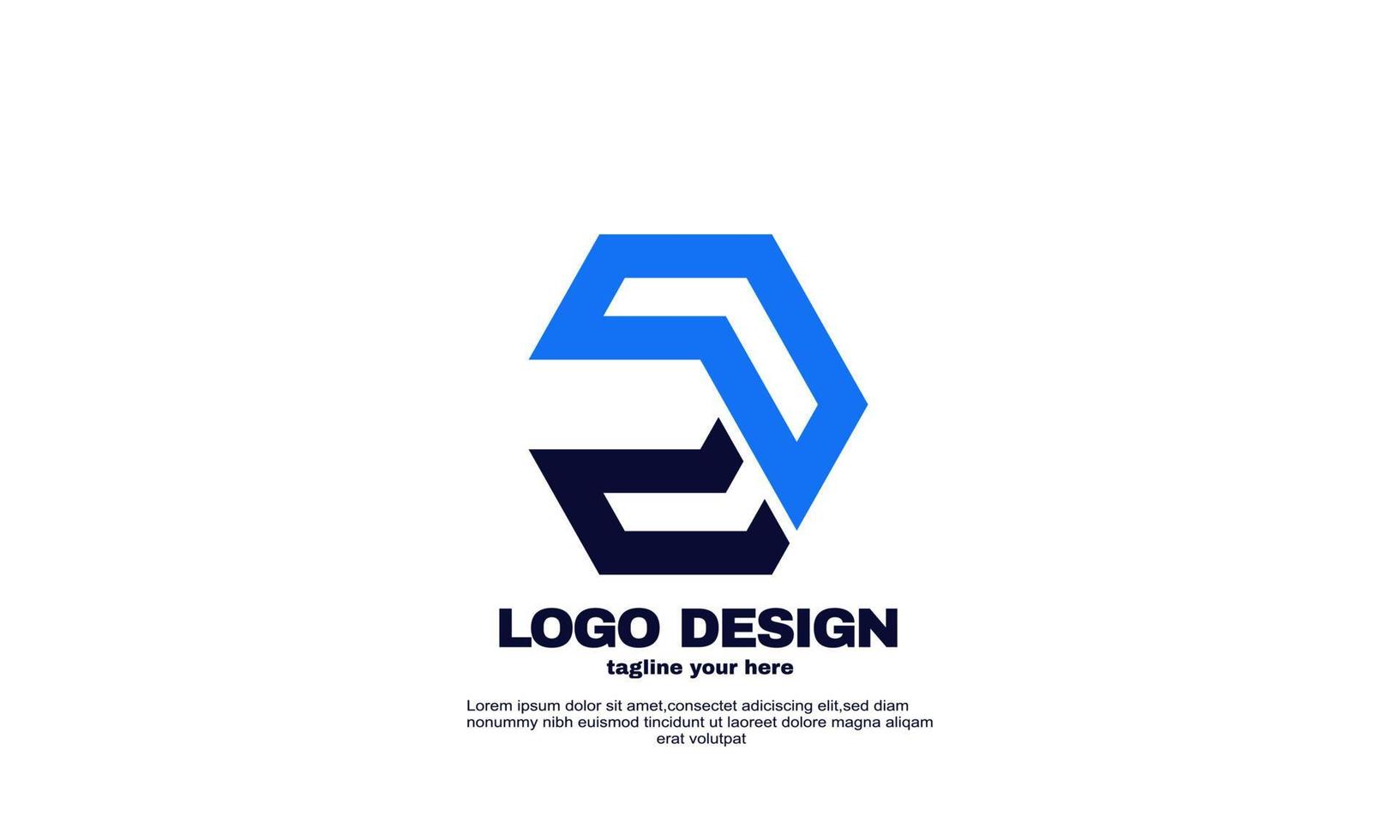 Stock abstracto azul marino color inspiración moderna empresa logotipo de empresa vector