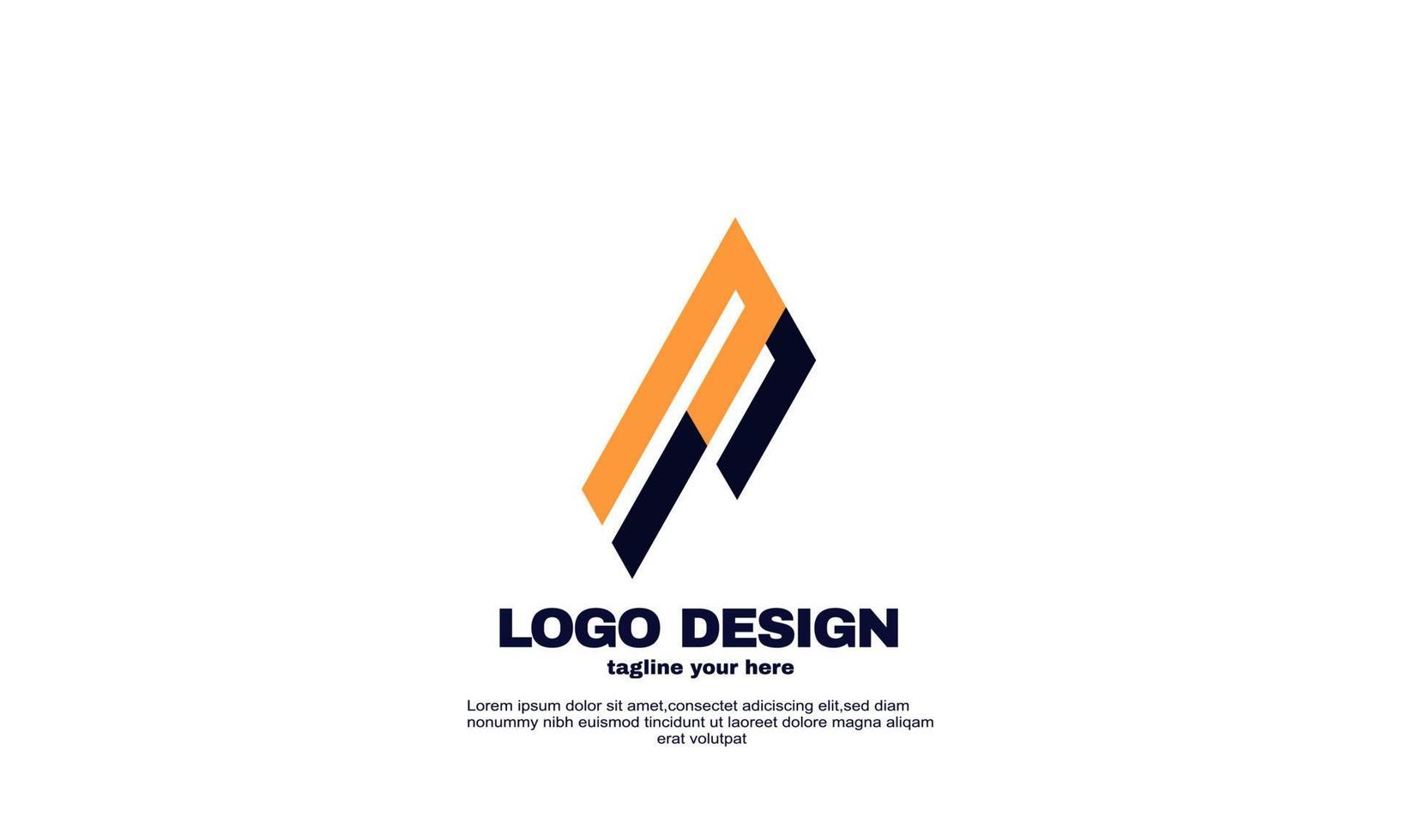 Stock abstracto inspiración creativa mejor logo elegante geométrica empresa logística y plantilla de diseño de logotipo empresarial con colorido vector