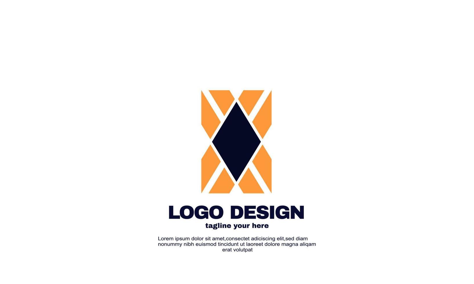 Impresionante creativo mejor diseño de logotipo de empresa geométrico poderoso colorido vector