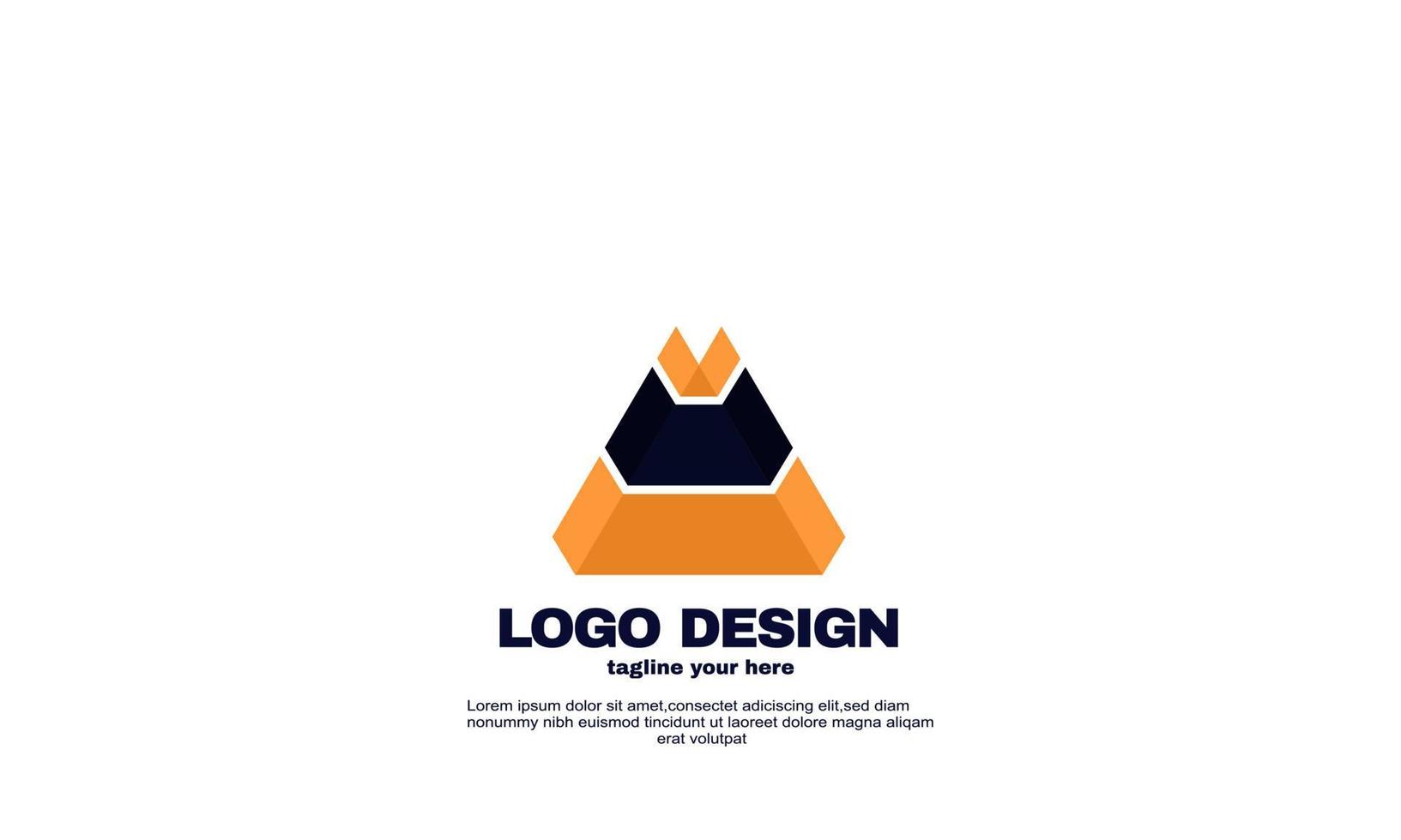 abstract creative best powerful geometric company logo design colorful vector